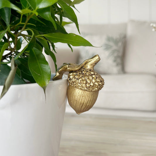 Gold Acorn Pot Hanger