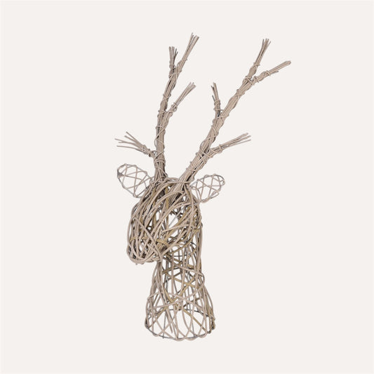 Rattan Reindeer Head