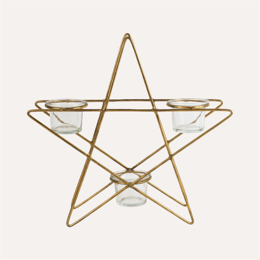 Star Triple T-Light Holder