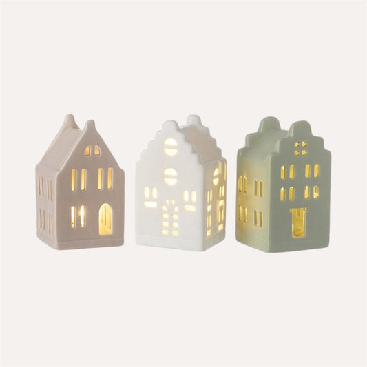 Set of 3 Sweet LED Houses