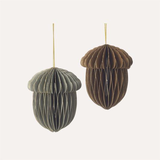 Set Of 2 Hanging Acorn