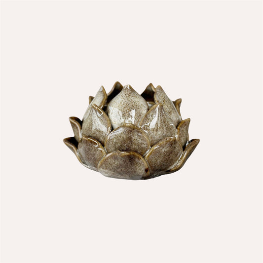 Brown Artichoke Candle Holder