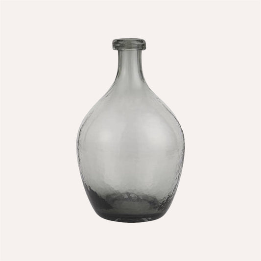 Handblown Grey Glass Vase